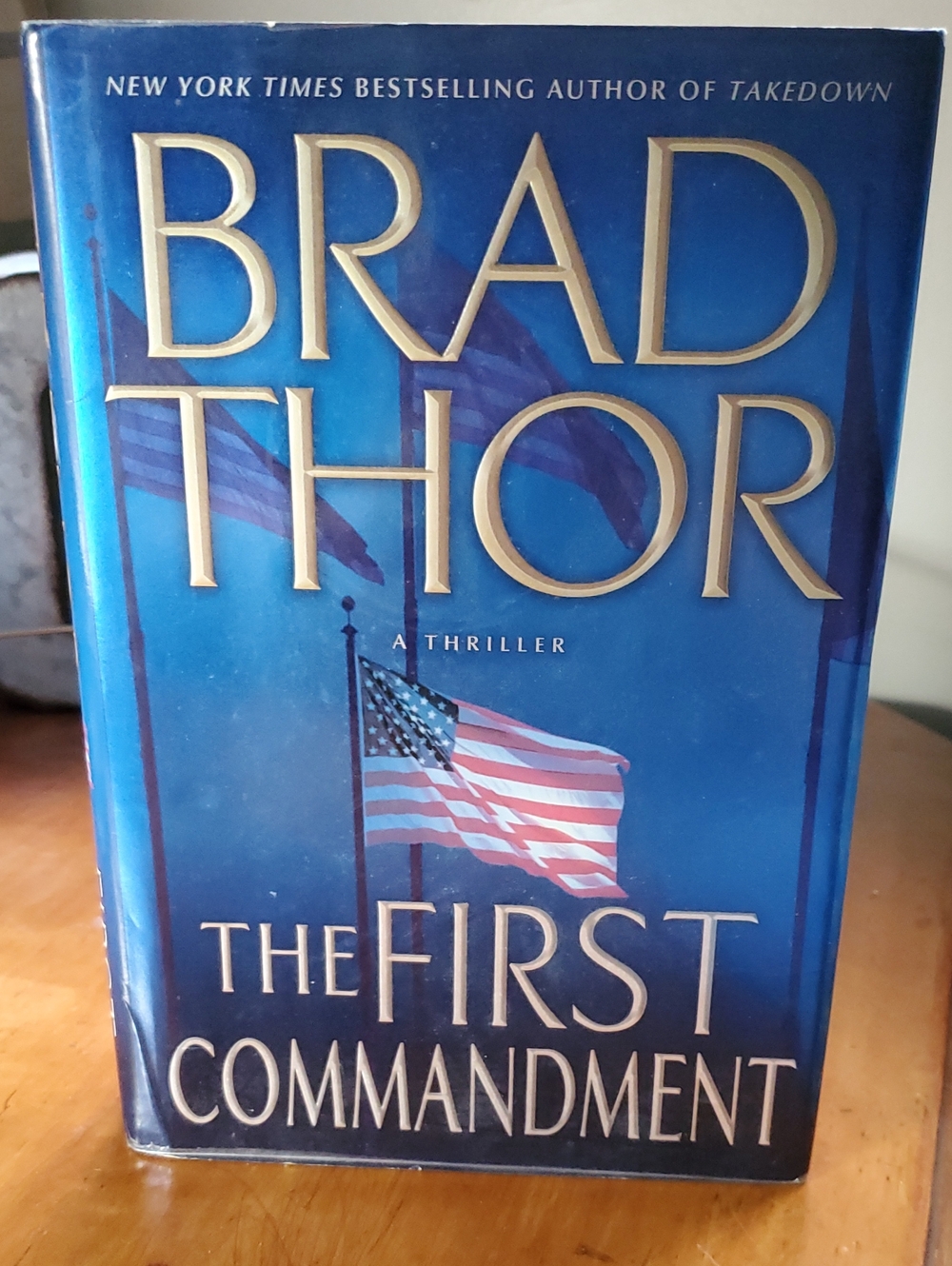 Brad Thor "The First Commandment" - Blue Hardcover Thriller